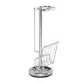 Toilet Caddy with Magazine Rack in Chrome