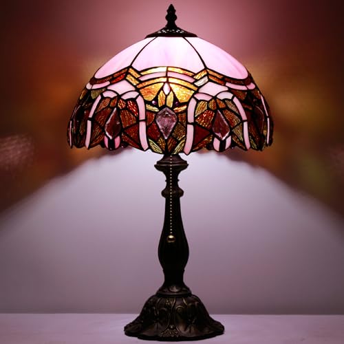Tiffany Stained Glass Table Lamp Sea Blue Pear J2662