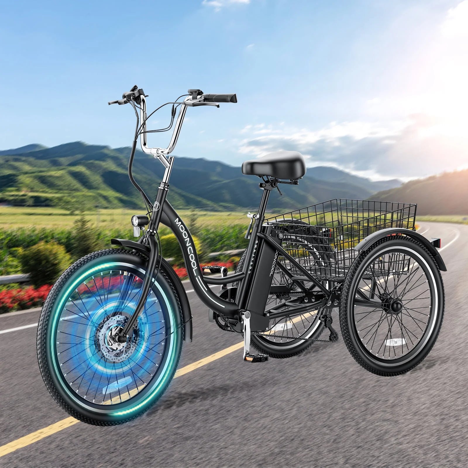 Lilypelle Adult Electric Tricycle 3-Wheel Bike for Seniors E1378