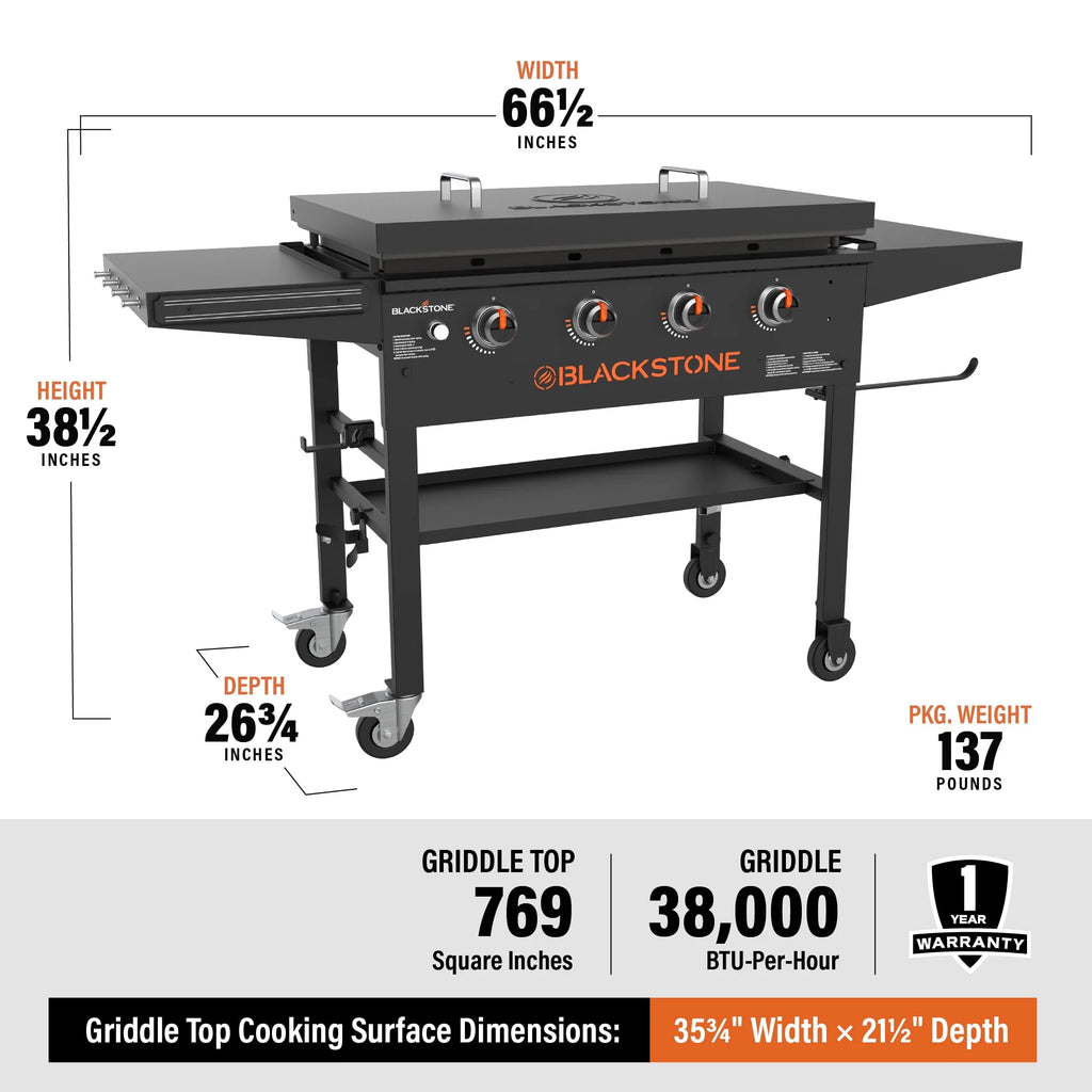 Blackstone 4-Burner 36 Griddle Cooking Station with Hard Cover T194290