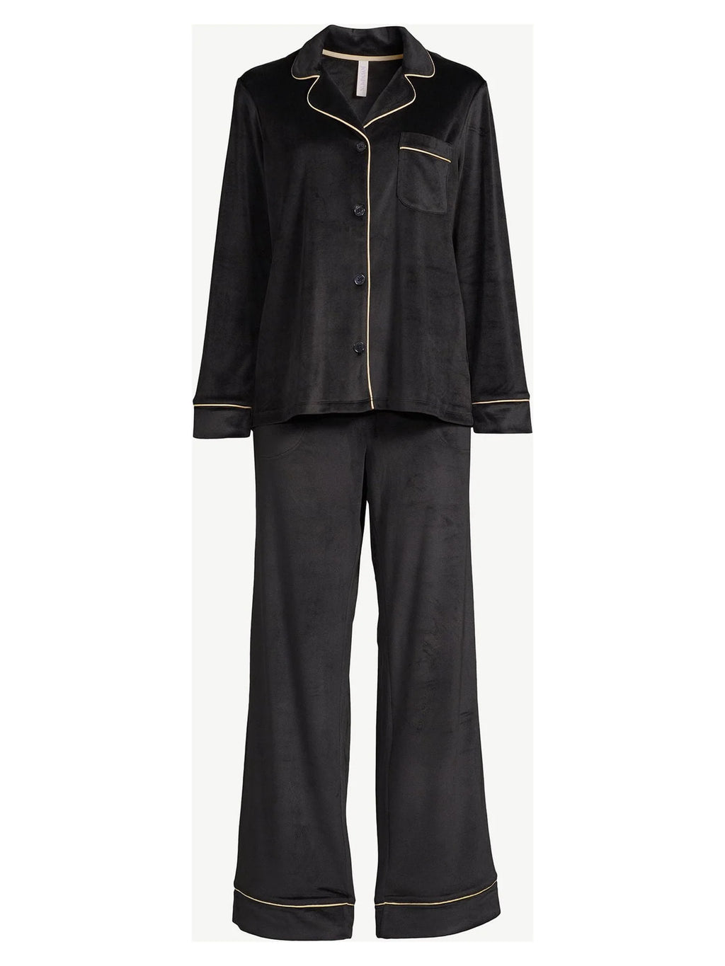 Joyspun Women's Velour Knit Pajama Set, 2-Piece C639006