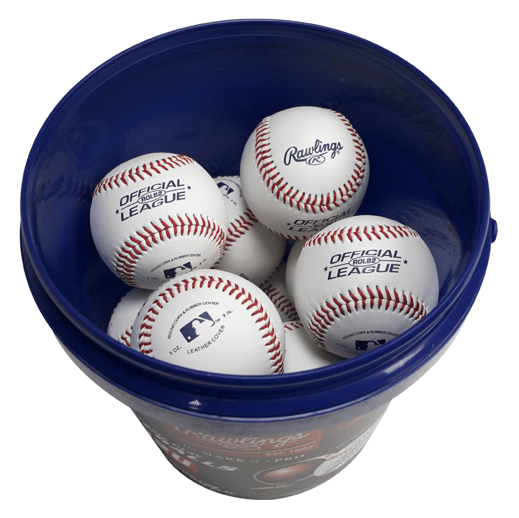 Rawlings ROLB2 12U Official League Youth Practice Baseball Bucket, 12 Count E1847