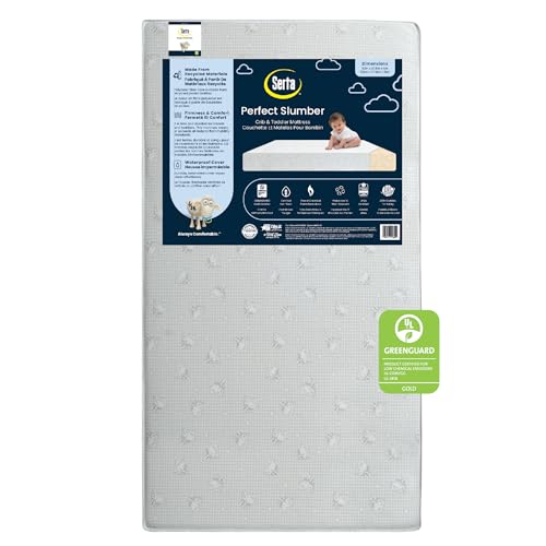 Serta Perfect Slumber Dual Sided Crib and Toddler Mattress Waterproof Hypoallergenic Z38361