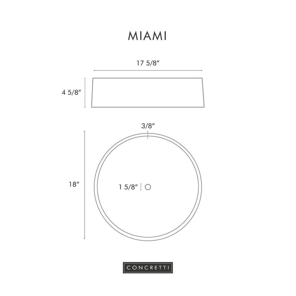 Concretti Designs Handmade Miami Concrete Vessel Sink - Yellow H6285