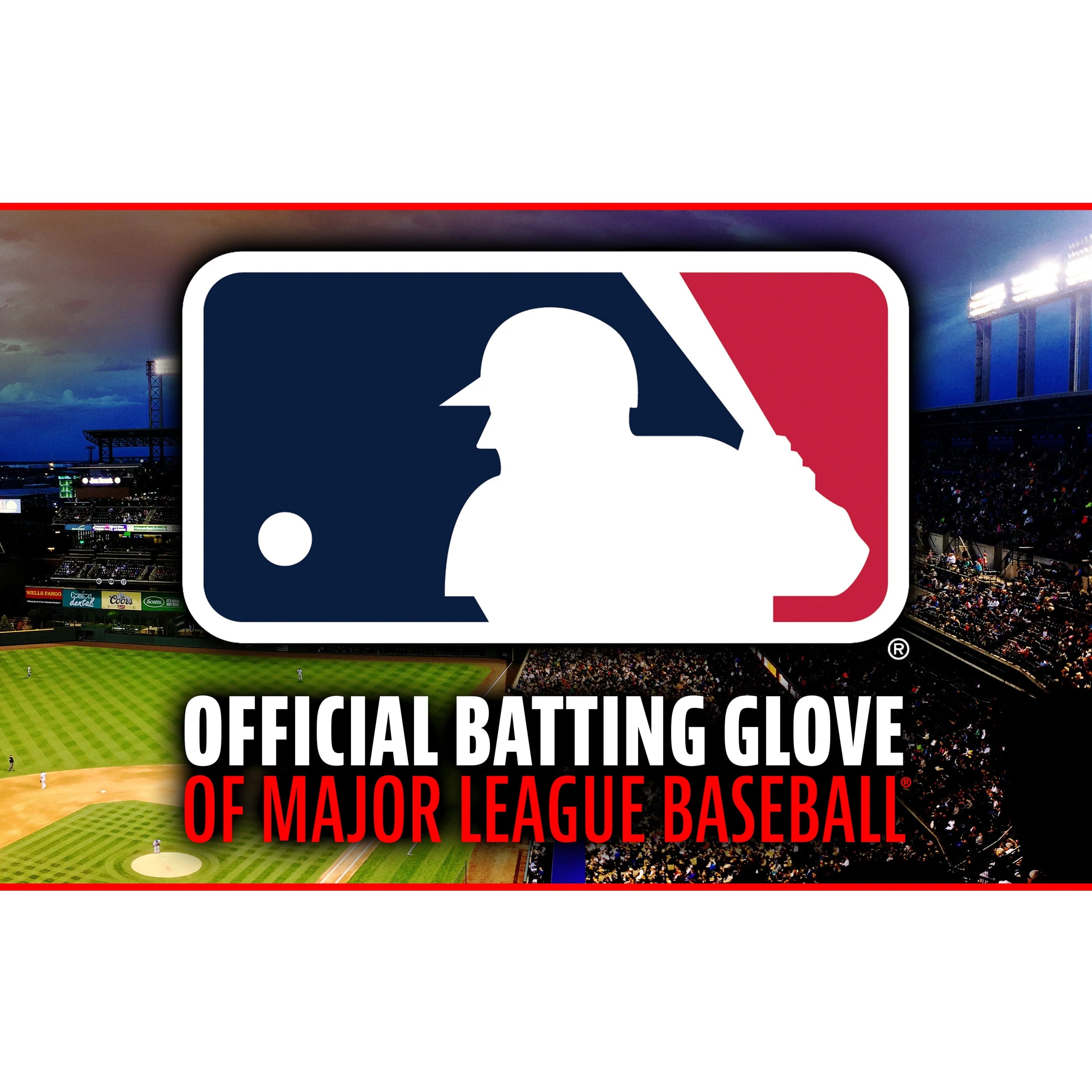 Franklin Sports MLB Classic One LT Batting Gloves - Black/Gold - Adult Small V877