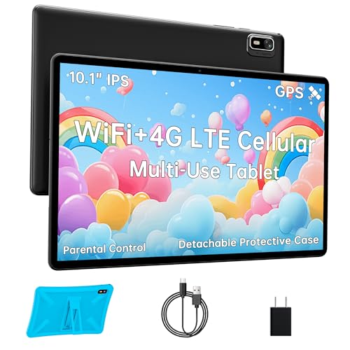 Android 14 Tablet 10.1 Inch 4G SIM Unlocked 3GB+32GB IPS Display Black Z2250