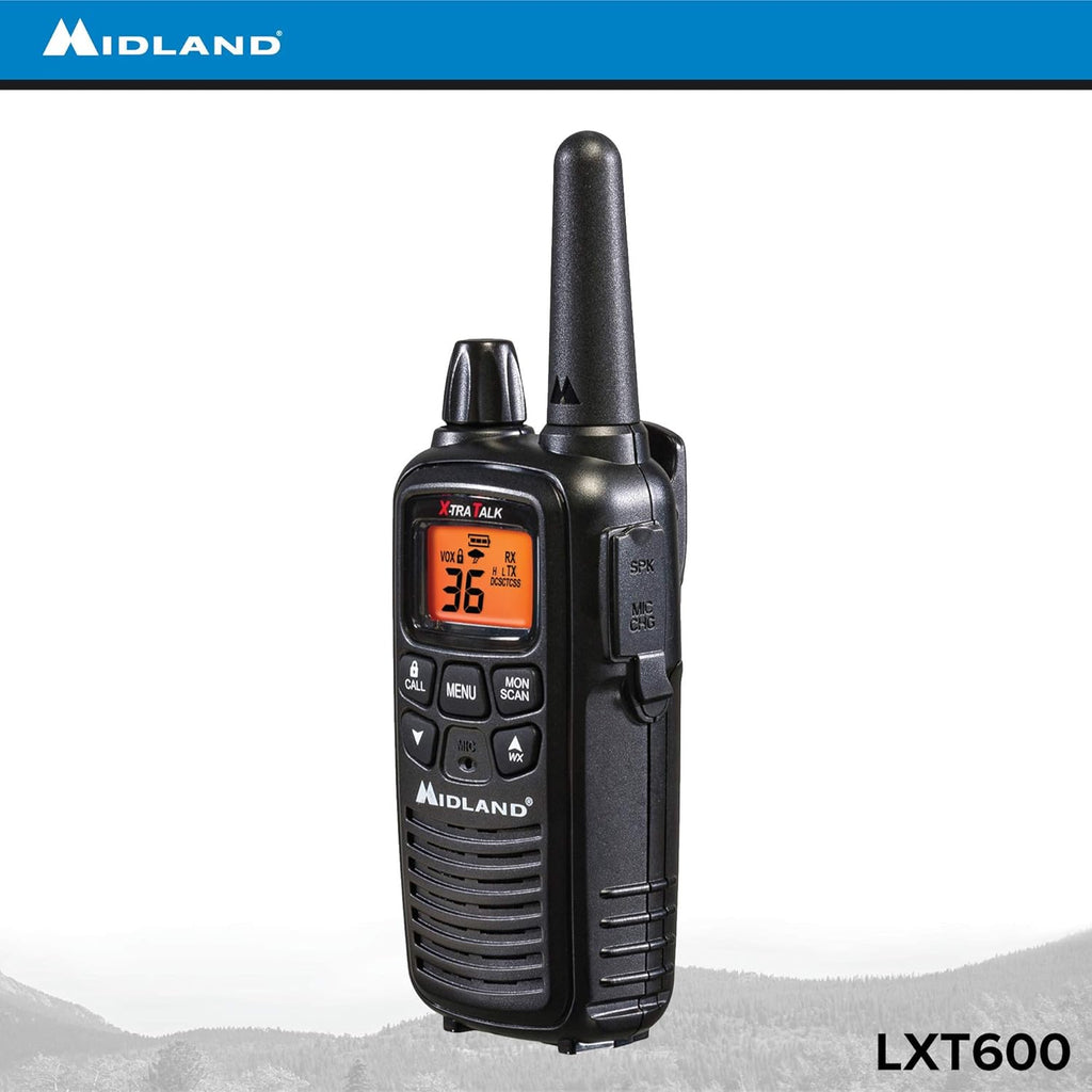 Midland LXT600VP3 36 Channel FRS Two-Way Radio, 30 Mile Range, Black (8 Pack) A758