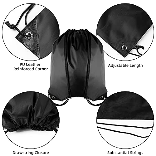 GoodtoU 40 Pack Drawstring Backpacks Waterproof Nylon Cinch Bags for School Gym N792