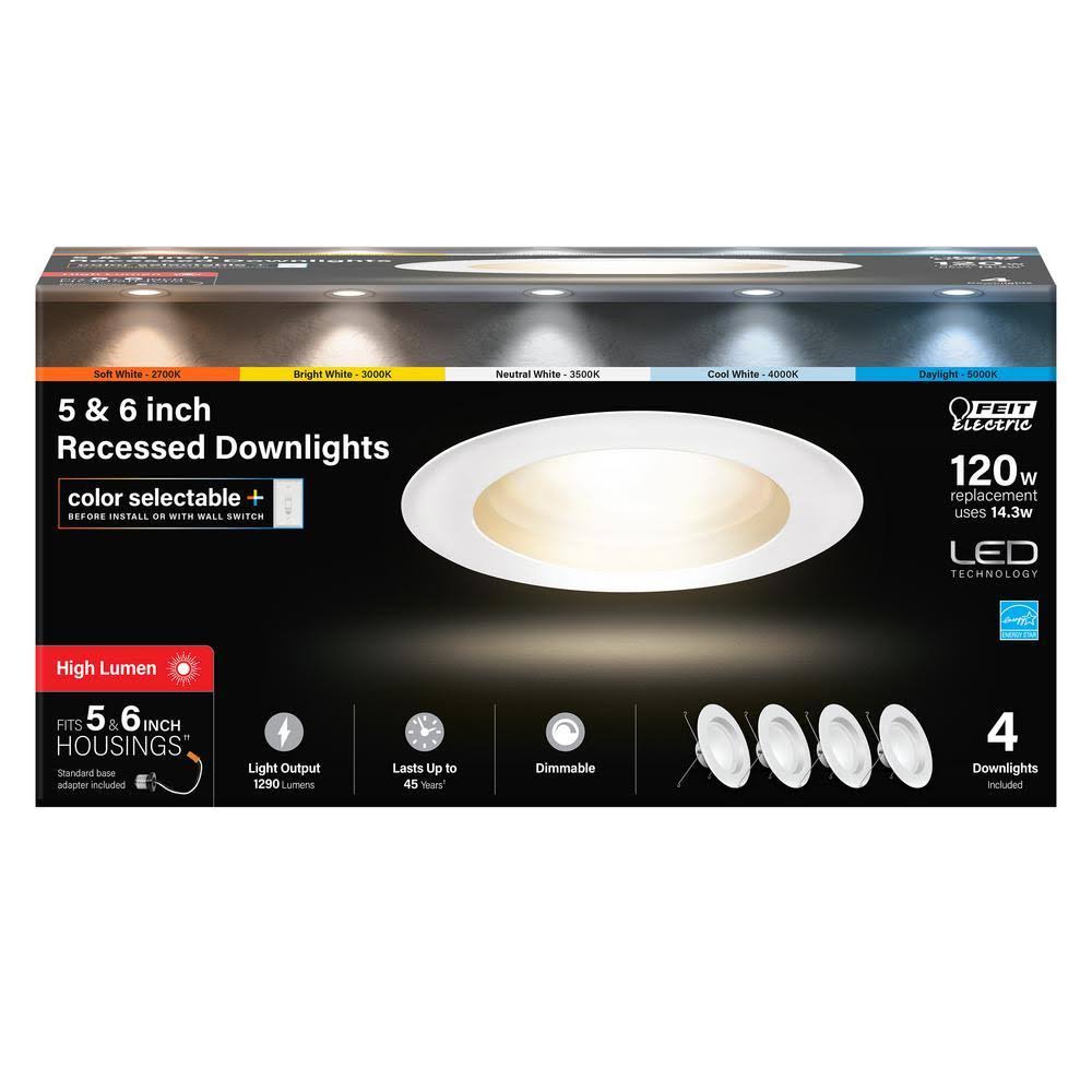 Feit Electric 5 in./6 in. Integrated LED Recessed Downlight M5117