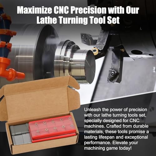 Indexable Lathe Turning Tool 21Pcs Kit 3/8'' 10mm Shank with Carbide Inserts Z5376