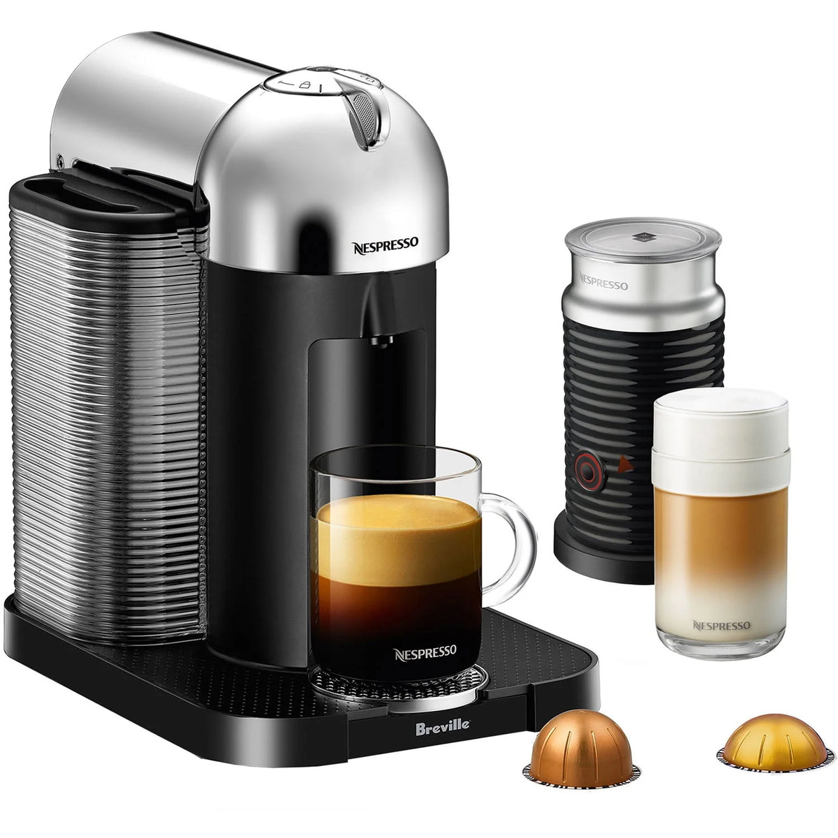Breville Nespresso Vertuo Coffee & Espresso Machine with Aeroccino Milk Frother T802