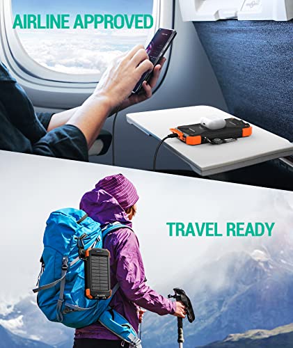 BLAVOR Solar Charger Power Bank 10,000mAh, Wireless, 20W USB-C S38060