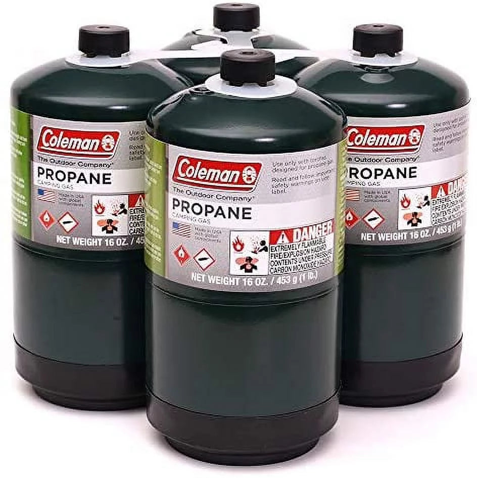 Coleman Propane Fuel, 16 oz, Propane Camping Cylinde 4-Pack