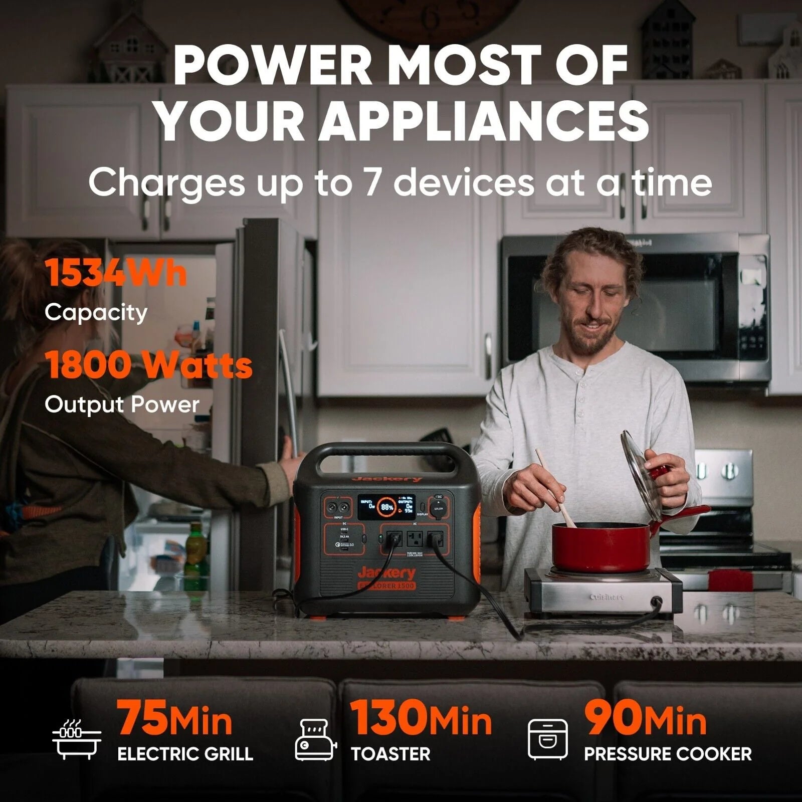 Jackery Explorer 1500 Portable Power Station 1534Wh H37946