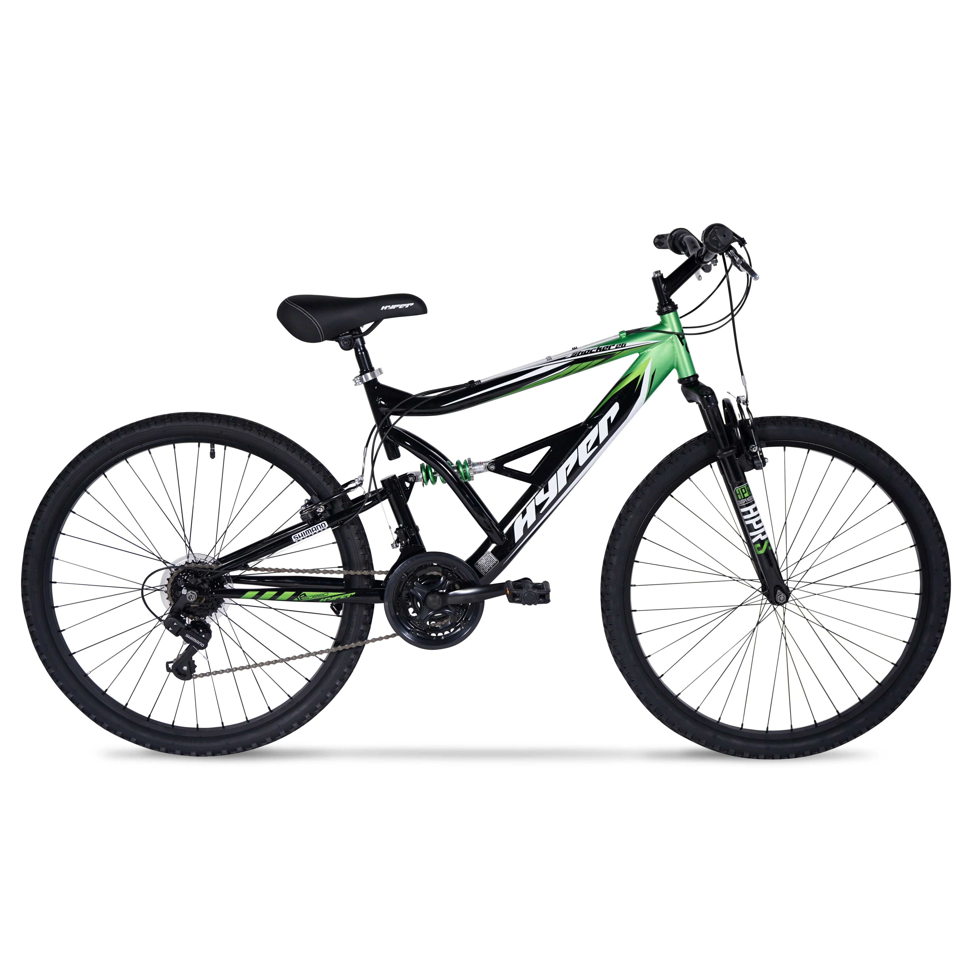 Hyper Bicycles Men's 26 Shocker Mountain Bike, Black/Red A719827