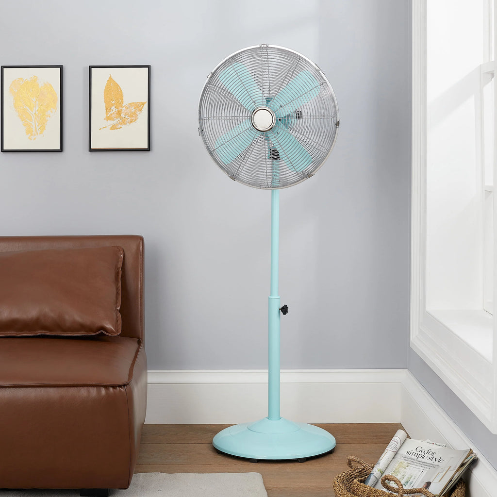 Better Homes & Gardens 16 inch Adjustable Oscillating Metal Stand Fan, Red O2097