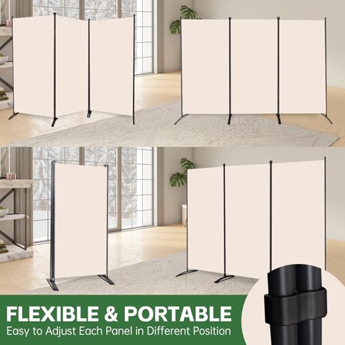 Room Divider Folding Privacy Screens, 3 Panel Portable Partition Q514484