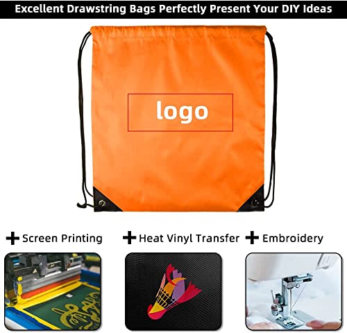 GoodtoU 40 Pack Drawstring Backpacks Waterproof Nylon Cinch Bags for School Gym N792