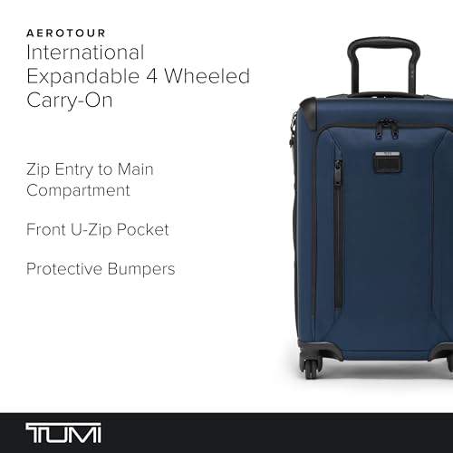 TUMI Aerotour 4 Wheel Expandable Carry-On Luggage, Black W53747