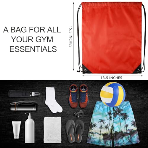 GoodtoU 40 Pack Drawstring Backpacks Waterproof Nylon Cinch Bags for School Gym N792