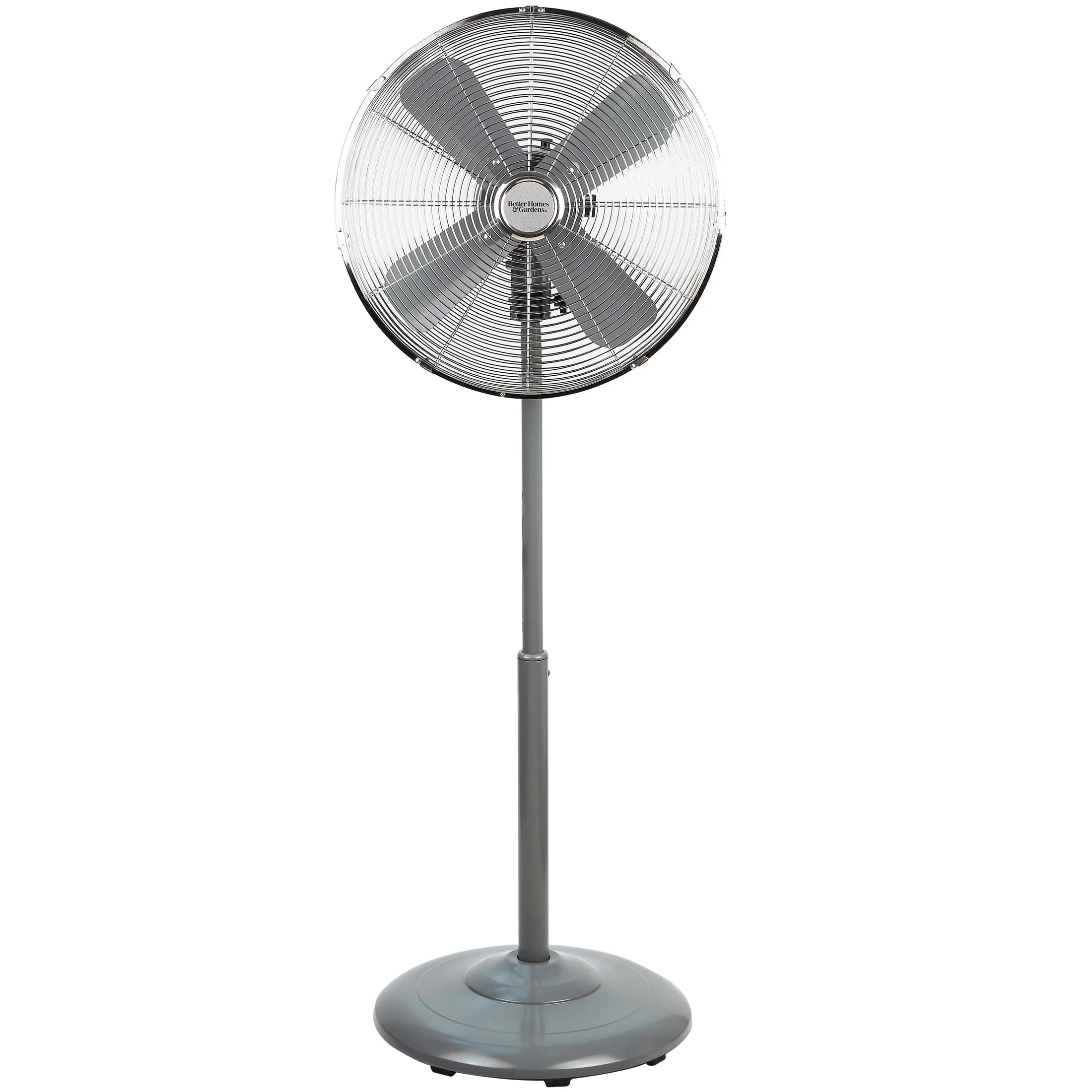 Better Homes & Gardens 16 inch Adjustable Oscillating Metal Stand Fan, Red O2097