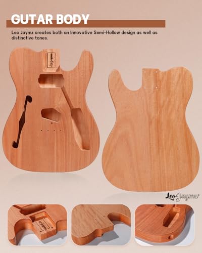 Leo Jaymz DIY Single Cut Electric Guitar Kit Mahogany Rosewood B148