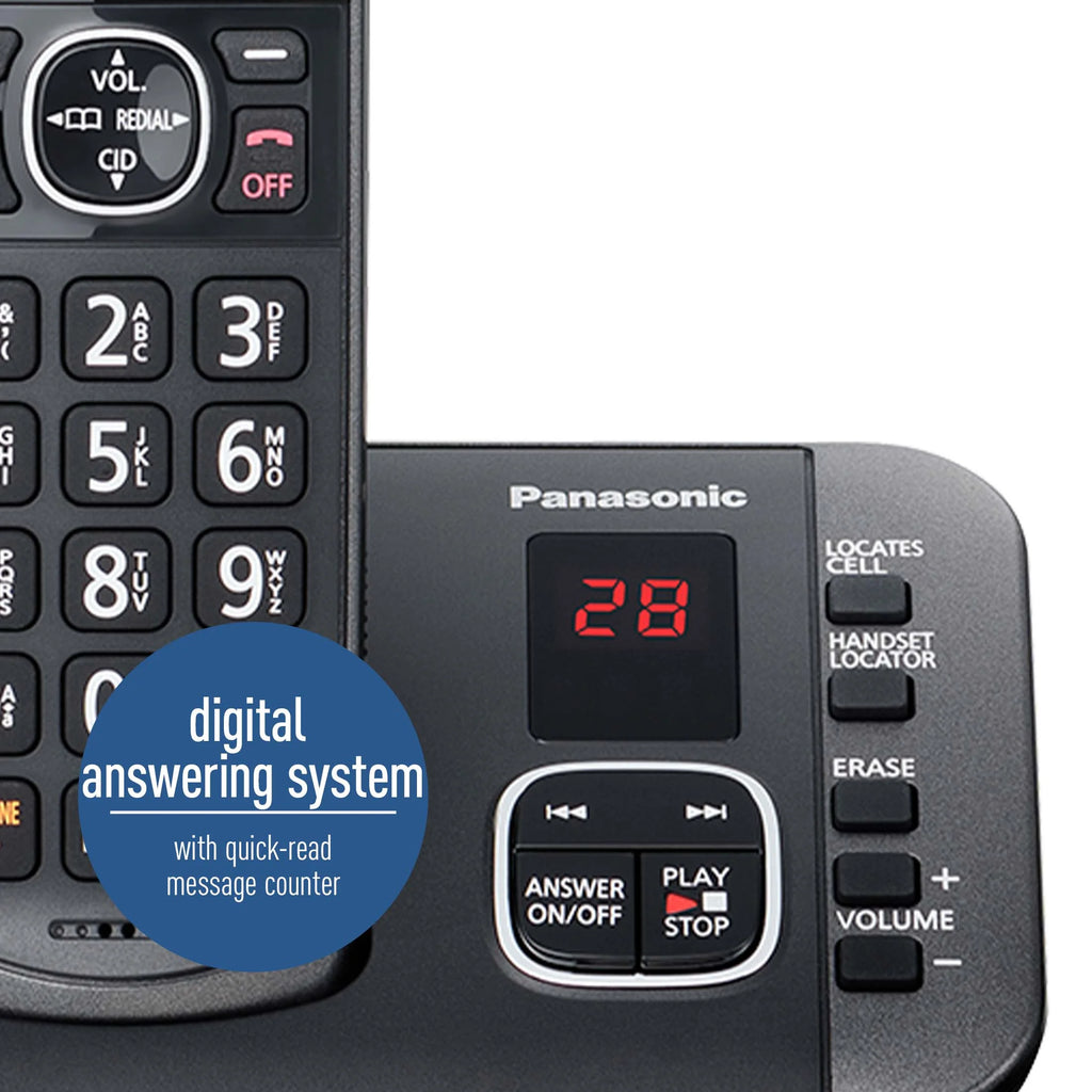 Panasonic 3-Handset Expandable Cordless Phone with Answering System - KX-TG3833M Z508697