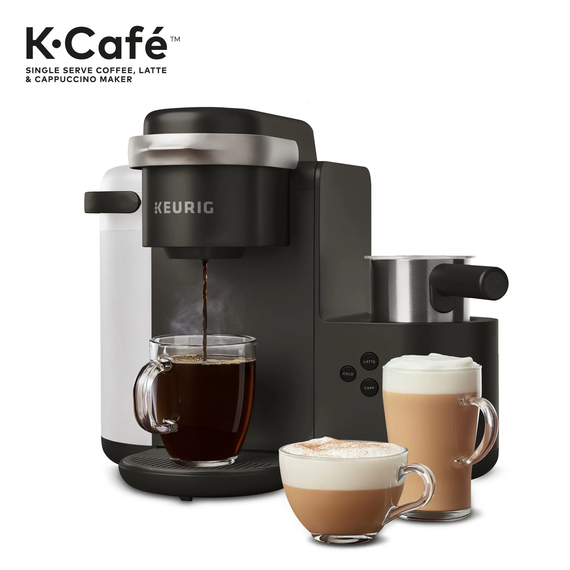 Keurig K-Cafe Single Serve K-Cup Coffee, Latte and Cappuccino Maker, Dark Charcoal G39691