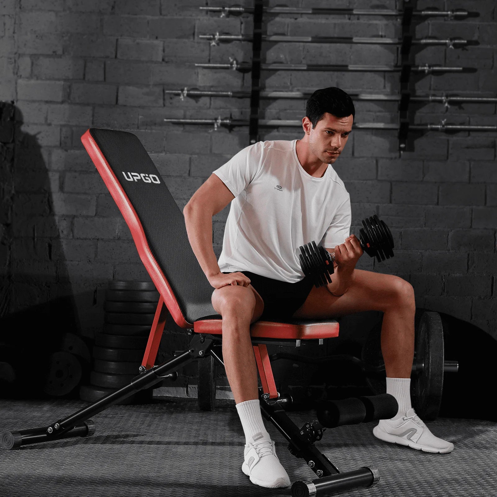 UPGO Adjustable Weight Bench 660lbs Foldable Workout Bench for Home E708