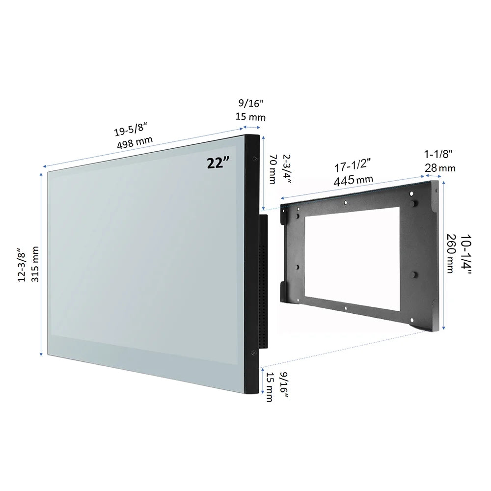 Elecsung 27 inch Smart LED Bathroom TV WiFi Waterproof Bluetooth T628