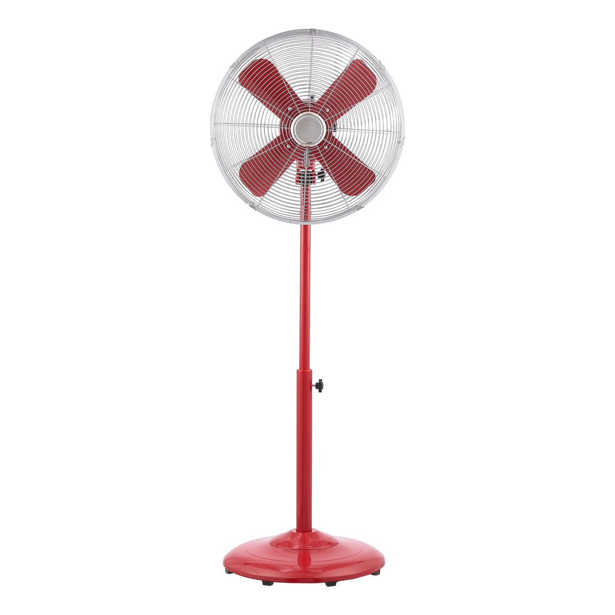 Better Homes & Gardens 16 inch Adjustable Oscillating Metal Stand Fan, Red O2097