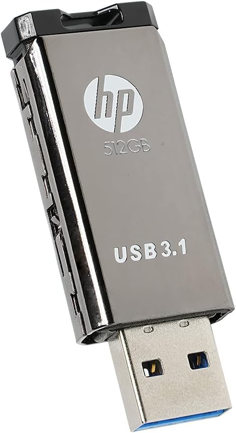 HP 512GB x770w USB 3.1 Flash Drive Pack of 2 E166