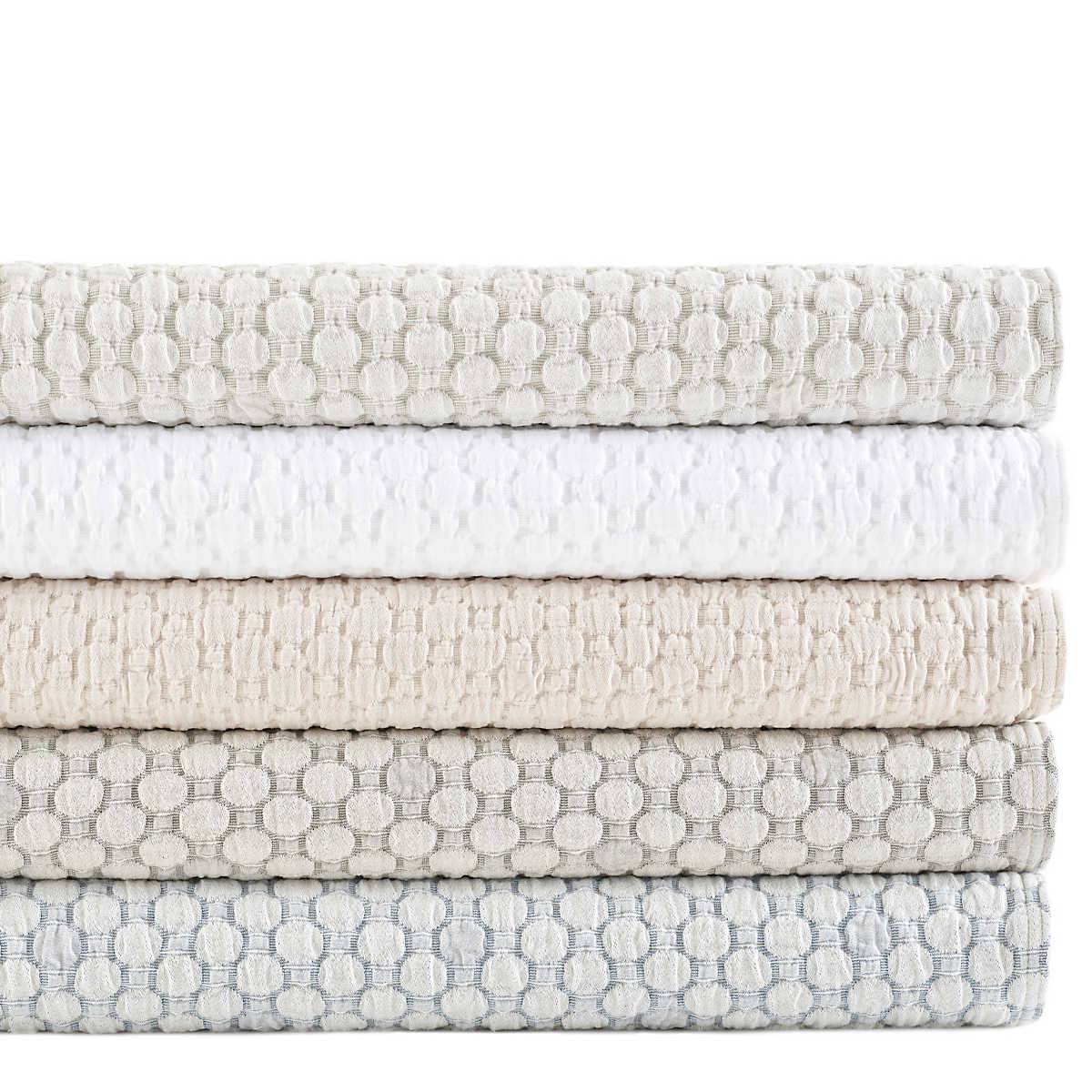 Pine Cone Hill Lodi Silver Matelasse Coverlet King O6615