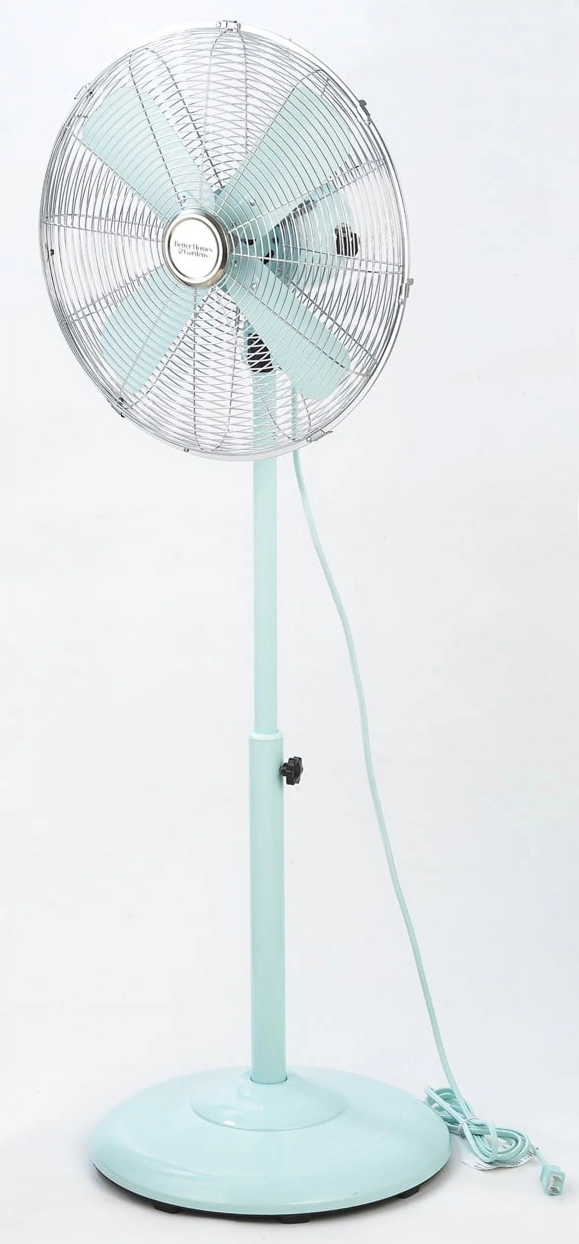 Better Homes & Gardens 16 inch Adjustable Oscillating Metal Stand Fan, Red O2097