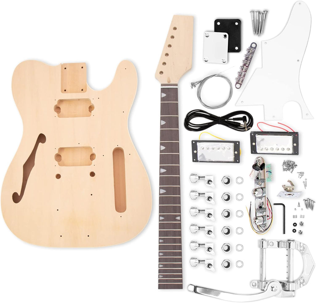 FretWire TL Style DIY Electric Guitar Kit (Ash TL Snakehead) K114