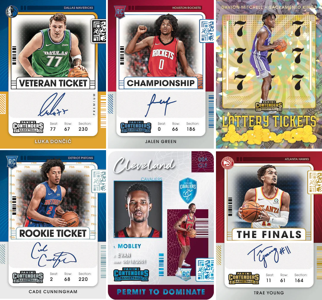 21-22 Panini Contenders Basketball Blaster Box Trading Cards X104267