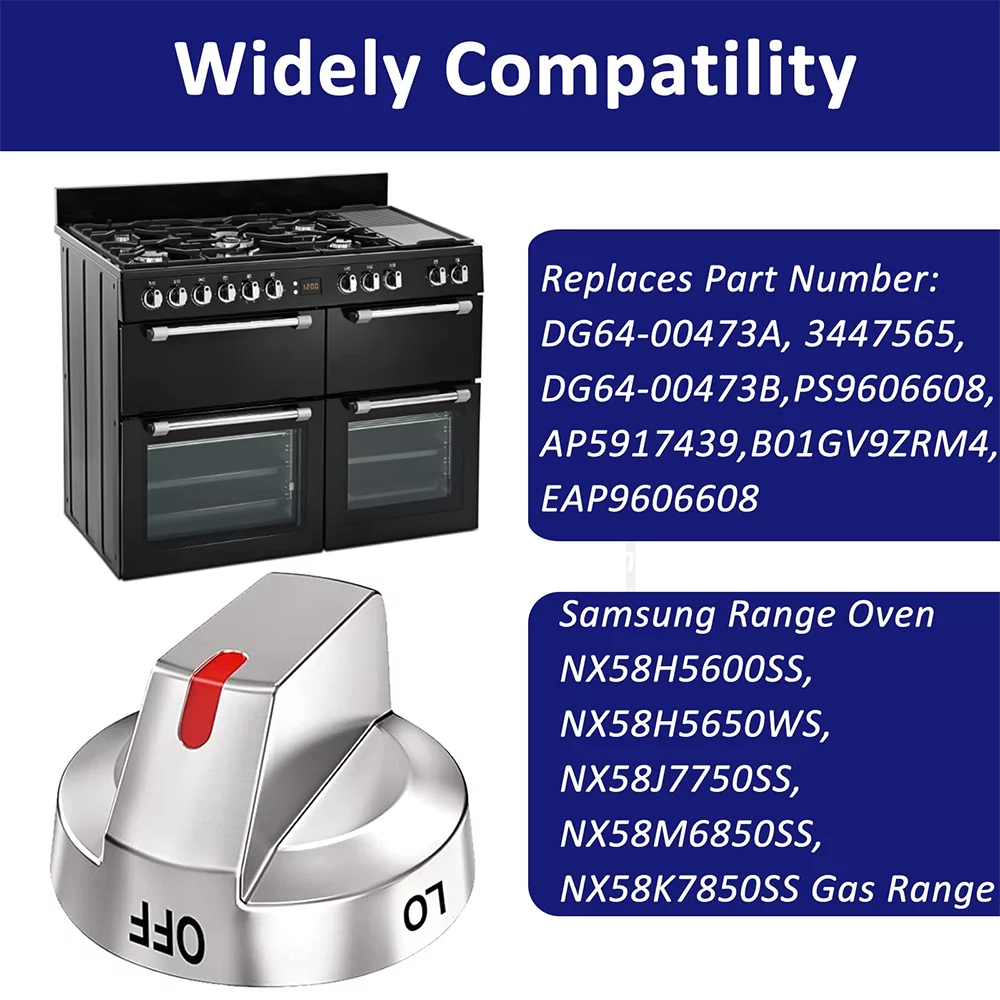 Samsung Range Oven Burner Control Dial Knob 5 Pack DG64-00473A L171014
