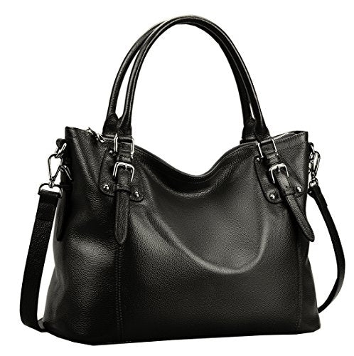 HESHE Genuine Leather Tote Shoulder Bag for Women P1142