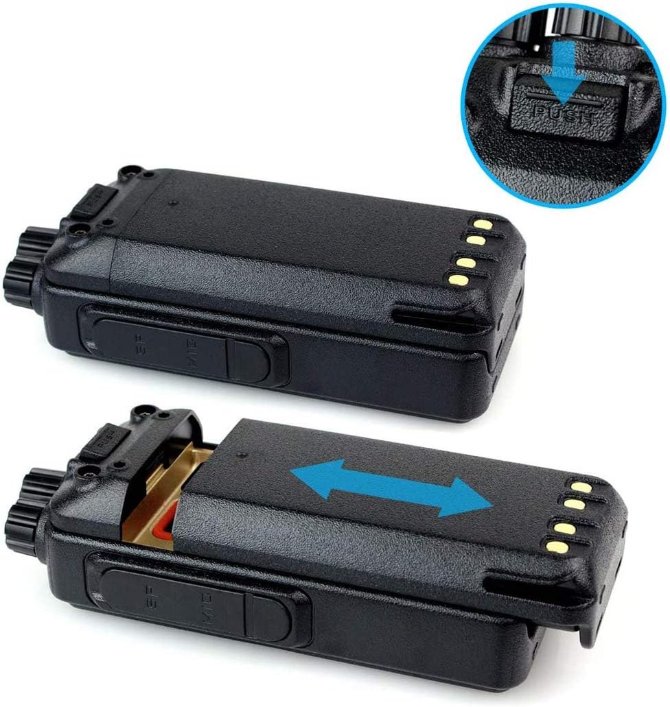 Retevis RT1 Walkie Talkies with Earpiece and Mic, 3000mAh Rechargeable, 5 Pack Y1131