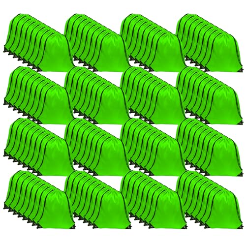 GoodtoU 40 Pack Drawstring Backpacks Waterproof Nylon Cinch Bags for School Gym N792
