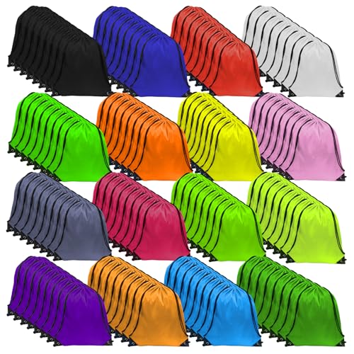 GoodtoU 40 Pack Drawstring Backpacks Waterproof Nylon Cinch Bags for School Gym N792