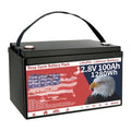 12V 100Ah LiFePO4 Lithium Battery Group 31 1280Wh Upgraded Low-Temp Protection LiFePO4 Battery, Built-in 100A Smart BMS, 8000+ Cycles Rechargeable Battery Waterproof for RVs, Golf Cart, Home