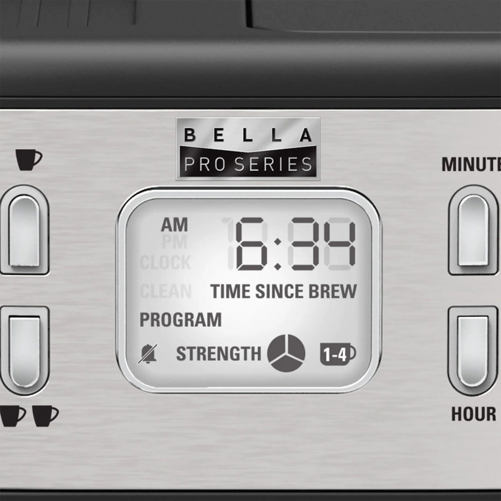 Bella Pro Series 19-Bar Espresso and 10-Cup Drip Coffee Maker, Stainless Steel J736949