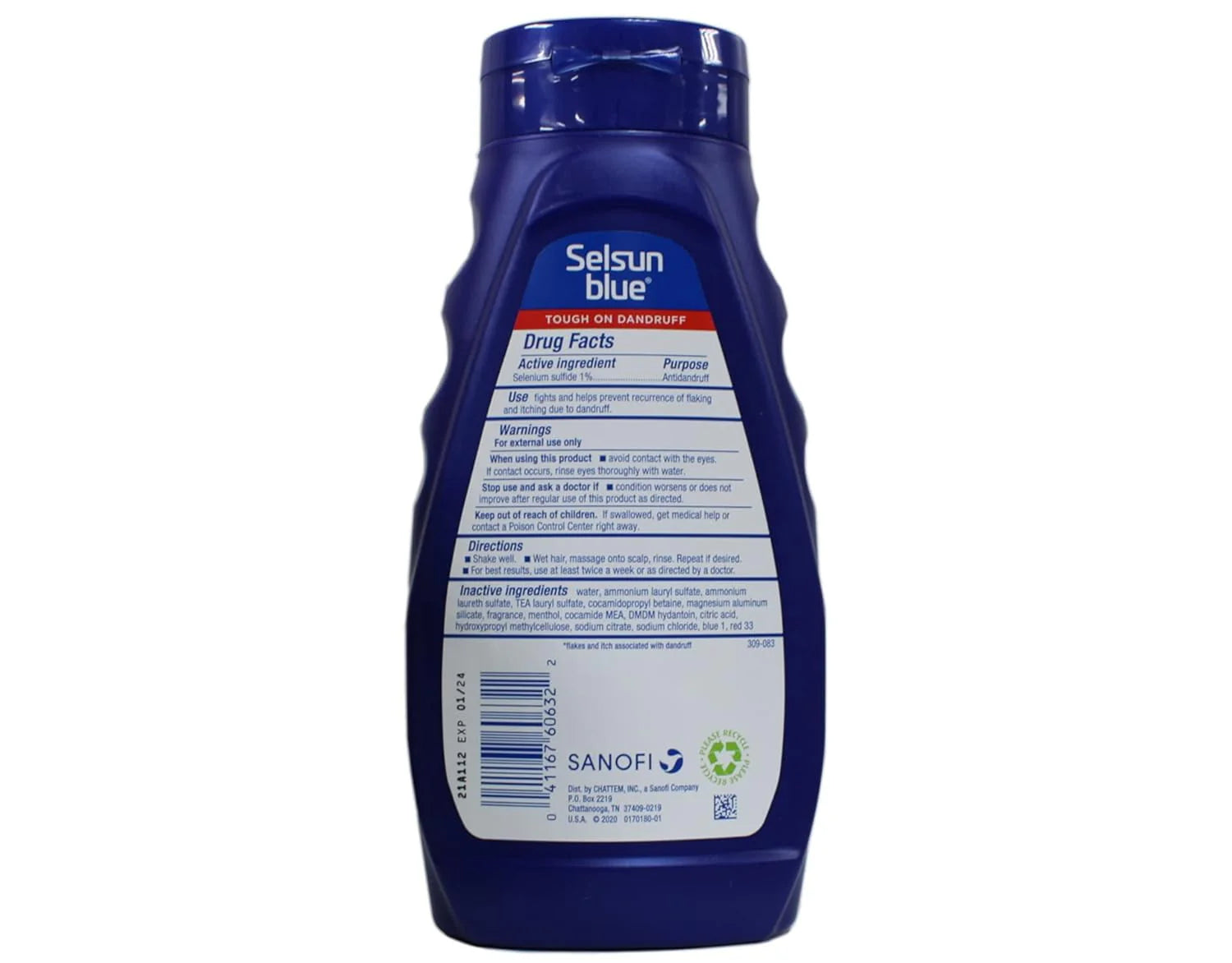 Selsun Blue Maximum Strength Medicated Anti-Dandruff Shampoo with Menthol, 11oz E4657