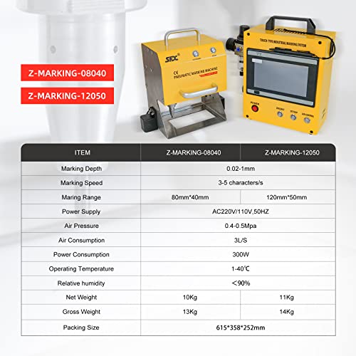 100W Pneumatic Dot Peen Metal Engraving Machine 120x50mm R68031