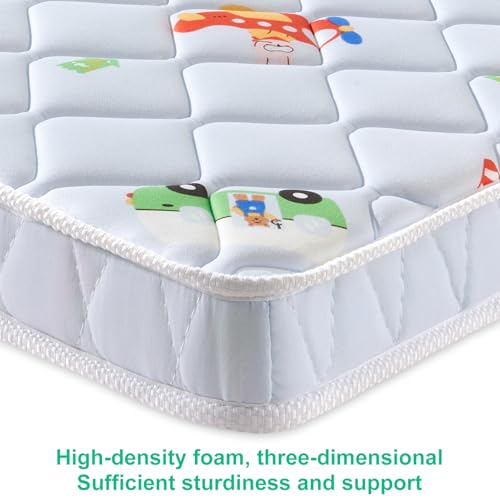 Premium Crib & Toddler Mattress, 100% Knitted Fabric, Hypoallergenic, 5" Thick, Fits Standard Cribs W252468