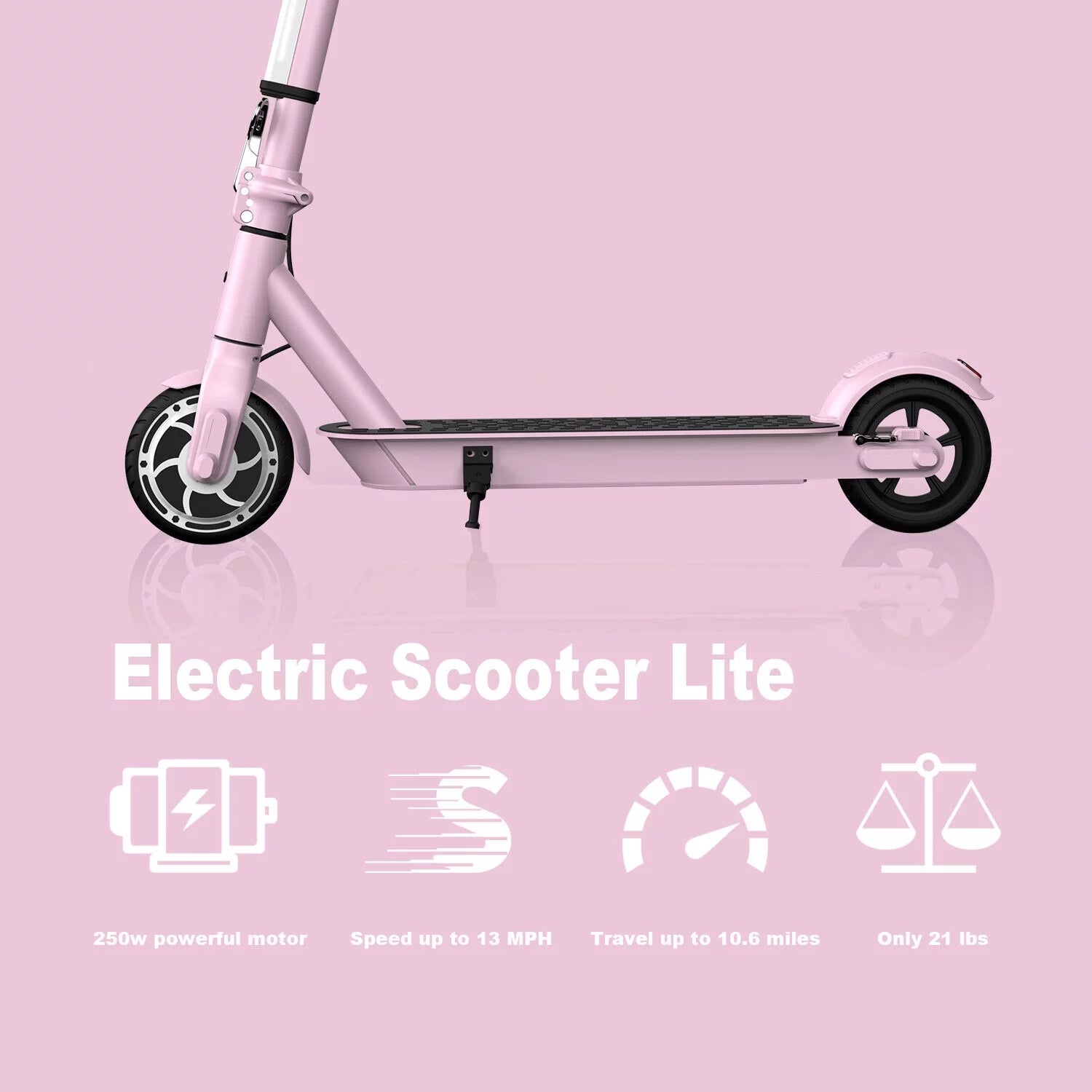 Hiboy S2 Lite Electric Scooter for Adults, 13 MPH, 10.6 Miles, Folding Commuter Scooter, Black (Refurbished) V721853