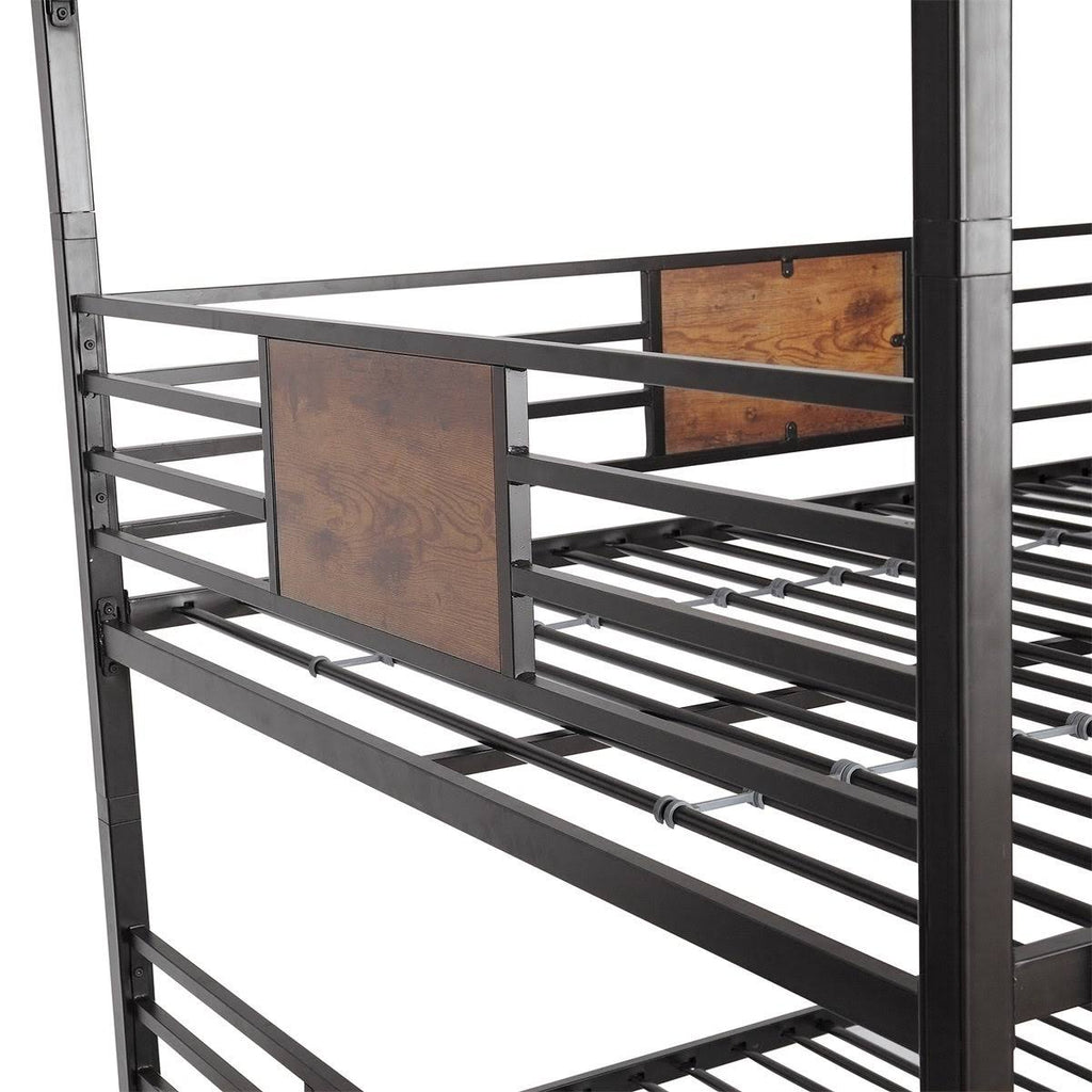 Merax Full Over Full Over Full Triple Bed, Divided into Three Separate Beds - White G131132