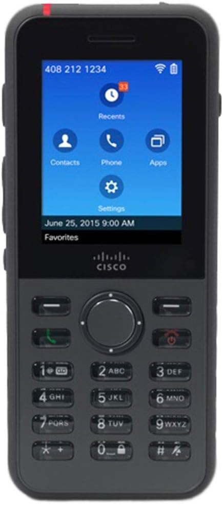 Cisco Unified Wireless IP Phone 8821 Cordless Handset with Bluetooth, 2.4" Black O63968