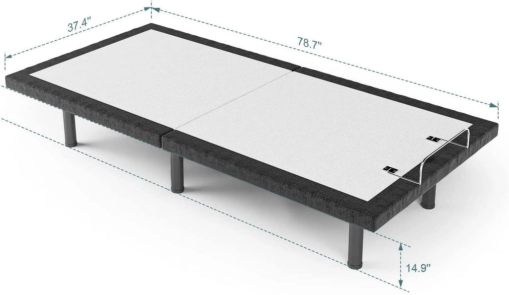 Twin Adjustable Bed Frame with Zero Gravity and 3-Speed Massage Q497